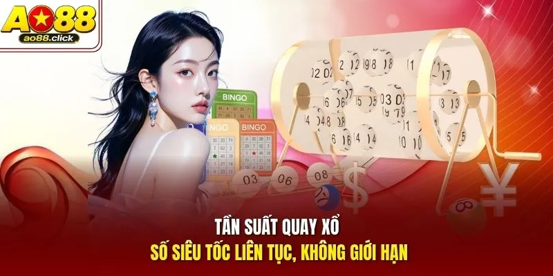Tần suất quay xổ số siêu tốc liên tục, không giới hạn