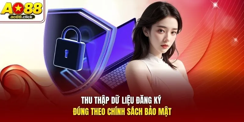 Thu thập dữ liệu đăng ký đúng theo chính sách bảo mật
